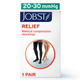 JOBST Relief 20-30 mmHg Compression Socks, Thigh High with Silicone Band, Beige, X-Large