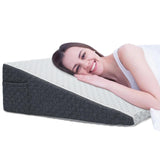 Maeytau Bed Wedge Pillow for Sleeping, 8 inch Triangle Pillow with Memory Foam Top, Elevated Support Incline Wedge Pillow with Removable Washable Cover