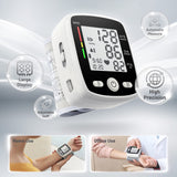 Blood Pressure Monitor Digital BP Monitor Rechargeable BP Machine with 2x99 Readings Memory Large LCD Display Voice Broadcast Portable Carrying Case