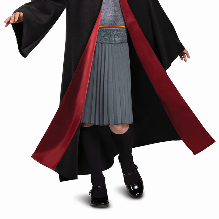 Harry Potter Hermione Granger Deluxe Girls Costume, Black & Red, Kids Size Medium (7-8)