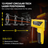 Infrared Thermometer - MESTEK Digital IR Laser Thermometer -58°F~1472°F Heat Temperature Gun with Adjustable Emissivity & Max Value, Non-Contact Surface Thermometer for Cooking, Freezer, Engine, HVAC