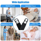 Nutscapt Transfer Sling Transfer Belts Senior Home Care, Body Mobility Aid for Patients,Seniors Disabled, Elderly, Injured (Black, 35in*9.5in)