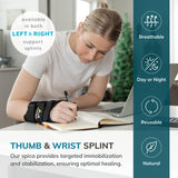 BraceAbility Wrist and Thumb Spica Splint - De Quervain's Tenosynovitis Long Forearm Cast Stabilizer for Tendonitis, Sprains, Thumb Brace for Arthritis Pain and Support - (S Left Hand)