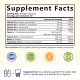 NatureMyst Complete B Complex, All 8 B Vitamins, Methyl B12, Methyl Folate, Biotin, P-5-P, Highly Absorbable, Energy Production, 60 Vegan Caps