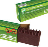 De-Bird Defender Spikes, 20 Pack Bird Deterrent, Squirrel Spikes, Anti Climb Spikes, Keep Cats Raccoon Pigeon Away, Easy Install Bird Spikes Strips, 20 Foot