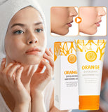 2PCS Orange Exfoliating Gel, Orange Exfoliating Gel Scrub Face Body Skin, Natural Orange Peeling Gel Face Scrub, Deep Cleansing Moisturizing Facial Exfoliator