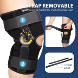 Nvorliy Hinged ROM Knee Brace with Side Stabilizers & Locking Dials, Post Op Knee Immobilizer for Arthritis, ACL, MCL, PCL, Meniscus Tear, Injurie/Knee Pain, Medical Orthopedic Support (Regular)