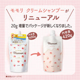 MOMORI Cream Shampoo, Moist Silicone, Fruity Fleur Scent, 14.8 oz (420 g)