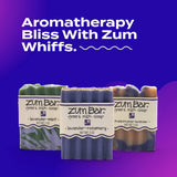 Indigo Wild Zum Bar Goat's Milk Soap - Mother's Day Gift - Lavender Blends - Frankincense-Lavender, Lavender-Rosemary, Lavender-Mint - 3 oz (3 Pack)