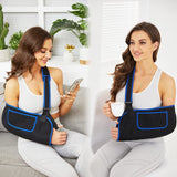 KKOOMI Arm Sling for Shoulder Injury Rotator Cuff Torn Wrist and Elbow Surgery, Arm Sling Adjustable Padded Elbow Dislocation and Sprain Brace, Shoulder Immobilizer Sling for Men&Women Arm Support Straps for Left&Right (S/M)