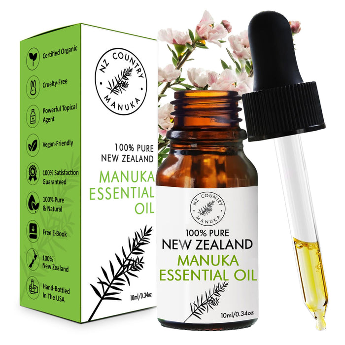 New Zealand Manuka Oil | 100% Pure Organic Essential Oil | 35x Stronger Than Organic Tea Tree Oil | Natural and Effective Skin Care | Plant Therapy Essential Oils for Body, Nails, Hair, Skin & Lips