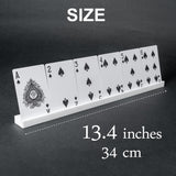 Playing Card Holders 13.4 Inches White Acrylic Solid Card Holder for Trump Games (4 pcs., White)