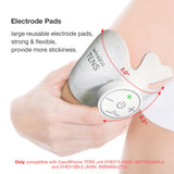 Easy@Home Tens Unit Wireless Electrode Pads Self Stick Carbon Pads, 4 Pack 6.5" x 3" Reusable - Non Irritating Design Pulse Massagers Replacement ETP015