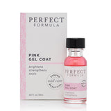 Perfect Formula Pink Gel Coat - Nail Strengthener For Damaged Nails, Keratin Nail Treatment, Sheer Pink Gel Nail Polish - Made In The USA .60 fl oz.