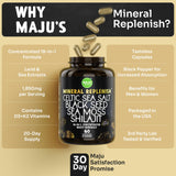 MAJU 18-in-1 Black Seed, Shilajit, Sea Moss, Celtic Sea Salt + D3 & K2, Concentrated Extracts, Trace Multi Mineral Capsules, Men & Women Electrolytes Supplements