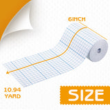 Nuanchu 2 Rolls Non-Woven Cover Roll Stretch Tape Non-Woven Adhesive Bandages Breathable Bandage Tape Cohesive Wrap Bandages Protective Stretch Bandage Roll Film (White,6 Inch X 10.94 Yard)