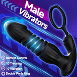 Silicone Material with Different Modes 6.0 inches Black Watertight Relaxation Massagers Kit Decrease Tension for Male, Rechargeable Waterproof Cordless Body Prostrate Massager for Men Relax -kkj21