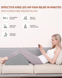 Forias Knee Wedge Pillow for Legs 8" Pure Memory Foam Bed Wedge Pillow for Sleeping After Surgery Triangle Pillow Wedge for Knee Support Leg Elevation Sciatica Knee Hip Back Pain Relief - Gray