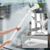 Electric Spin Scrubber,Cordless Cleaning Brush,Shower Scrubber Coming with 8 Replaceable Brush Heads, 3 Adjustable Speeds,Detachable Long Handle,Two Power Buttons,240Mins Working Time