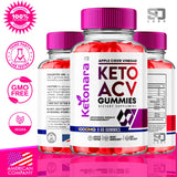 (5 Pack) Ketonara Keto ACV Gummies Advanced Weight Loss, Ketonara Keto+ACV Gummies Apple Cider Vinegar 1000mg, Ketonara Gummies ACV+Keto Apple Cider Vinegar Folate Vitamin B12 Beet Root (300 Gummies)