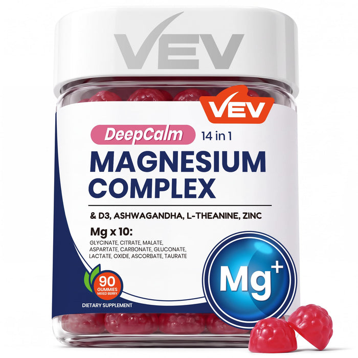 VEV Deep Calm Magnesium Complex 14-In-1 Glycinate Gummies For Women and men