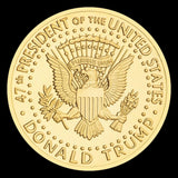 Donald Trump Assassinated Coins 2024 Shooting Collection Medal Trump Fighting for America Collectible Coin (5 Pieces Gold-Gold)