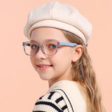 FANNYGO 3 Pack kids Blue Light Blocking Glasses For Girls And Boys Computer Blue Light Blocking Glasses For Age 3-11 (Black + Light purple + Light gray)