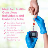 Ketone Test Strips Bundle by BKT. Includes 30 Precision Xtra Blood Strips Plus 3x5 Inch Best Ketone Test Carb Counter Fridge Magnet Fridge Magnet. Ideal for Ketosis Test and Ketone Testing.