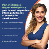 Doctor’s Recipes Magnesium Glycinate, 70 mg Elemental Magnesium, Chelated & Non Buffered, Highly Absorbable, for Kids & Adults, for Relaxation & Sleep, 120 Vegan Caps