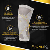 MagnetRX® Magnetic Knee Compression Sleeve - (2-Pack) Knee Support with Magnets for Knee Comfort & Recovery - Magnet Knee Brace Support (Large)