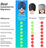 ONLYCARE Migraine Relief Cap, Upgraded Odorless Migraine Ice Head Wrap, Headache Relief Hat for Migraine, Blue