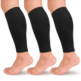 3 Pairs Calf Compression Sleeves(15-20mmHg) for Women Men, Leg Compression Sleeve Calf Brace for Support Running Shin Splints