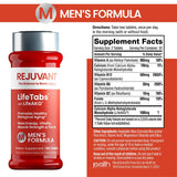 LifeTabs Men's Anti-Aging Supplement - 60 Capsules with Patented Ca-AKG (Calcium Alpha-Ketoglutarate) Formula for Reducing Biological Age