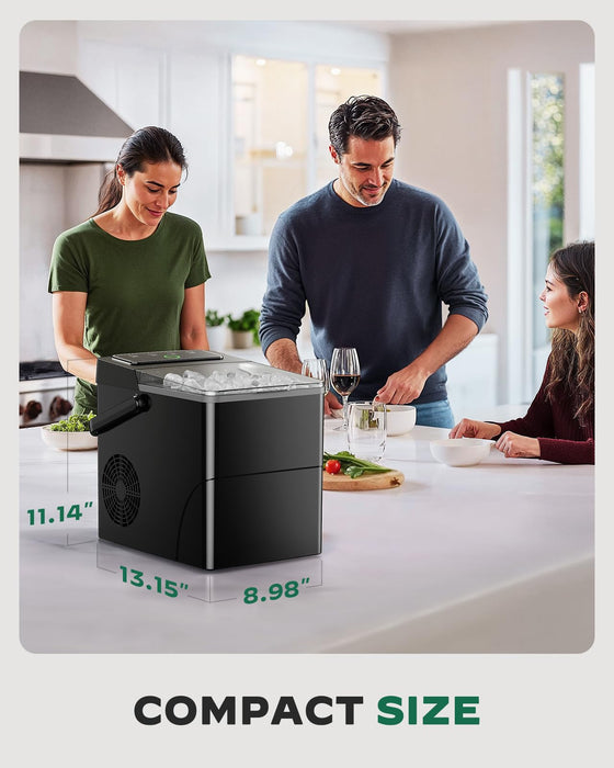 Totnz Boost Ice Maker with 2.5L Expanding Ice Basket & 1.8L Water Tank, 9 Bullet Ice Cubes in 6 Mins, Ice Maker Countertop with LED Touch Control Self-Cleaning, Ice Machine 2 Ice Sizes