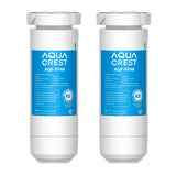 AQUA CREST XWF Refrigerator Water Filter, Replacement for GE® XWF water filter, NSF Certified, 2 Filters