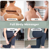 FeelinGood Supply Fascia Massager for Gua Sha, Wood Body Sculpting and Lymphatic Drainage. Reduce Cellulite, Increase Circulation, Nerve Response & Muscle Recovery. Full Body Portable Massager