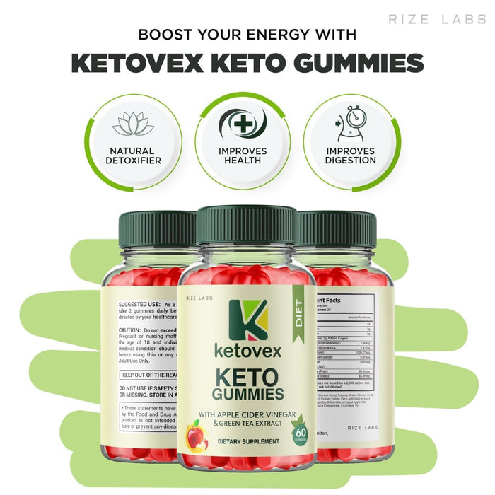 (3 Pack) Ketovex Keto BHB Gummies for Weight Loss, Ketovex BHB ACV Gummies Reviews, Ketovex ACV Advanced Formula Keto Vex BHB Gummy Gomitas Ketosis Carb Blocker (180 Gummies)