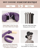 Heatless Hair Curler Overnight Curls Blowout Rods Headband No Heat Curlers to Sleep in Large Rods Hair Rollers Blowout Look for Short Hair Styling Tools Silk Hair Wrap Curling Set Violet