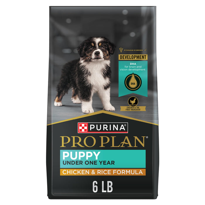 Purina Pro Plan High Protein Dry Puppy Food, Chicken & Rice, 6 lb Bag