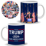 Bybykoi 2024 Trump Mug Maga Novelty Coffee Mugs Make America Great Again Coffee Mug Donald Trump Merchandise Man Face Mug Keep America Great Take America Back…