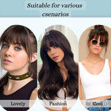 NAYOO Bangs Hair Clip in Bangs 100% Real Human Hair Extensions French Bangs Clip on Hair Bangs for Women Fringe with Temples Hairpieces Curved Bangs for Daily Wear