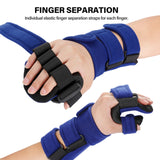 HOOMTREE Stroke Resting Hand Splint Right&Left Resting Hand Splint with Finger Separator Functional Night Immobilizer Wrist Finger Brace for Carpel Tunnel Pain,Sprain Fracture,Tendonitis (Right,Blue)