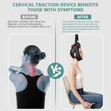 soulern Neck Traction Device for Home Use, Portable Neck Stretcher Neck Hammock for Neck Pain, Over The Door Cervical Traction Device for Neck Decompression, Spine Stretching, Home Physical Therapy