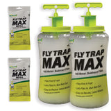 RESCUE! Fly Trap Max Bundle – Large Reusable Outdoor Fly Trap - 2 Traps + 2 Refill