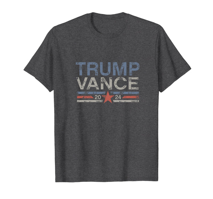 Trump JD Vance 2024 Retro Stripe and Star T-Shirt