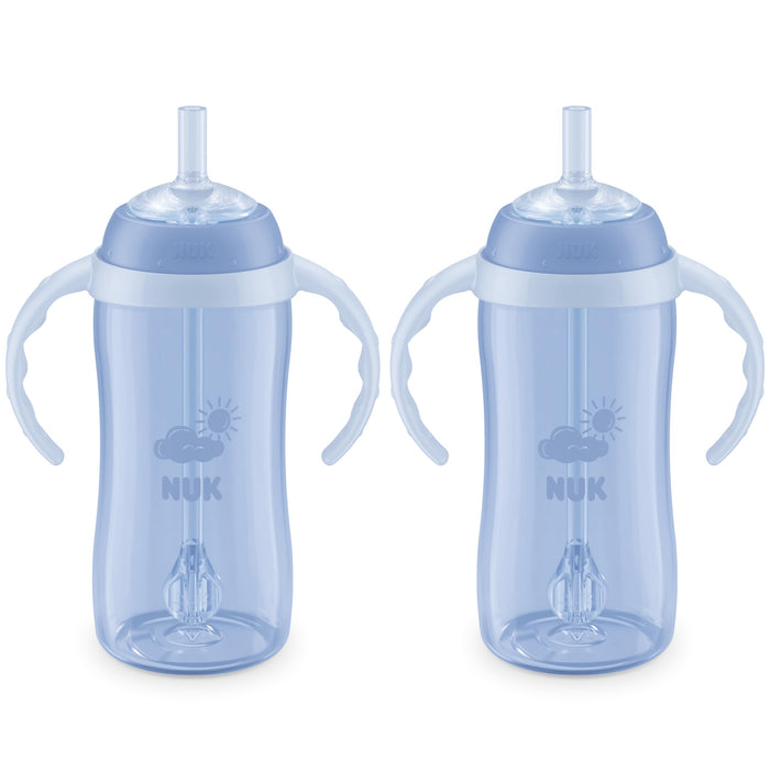NUK Learner Straw Cup 10oz - Toddler Cup with Soft Straw for Easy Drinking Suitable for Ages 8 Months and Up