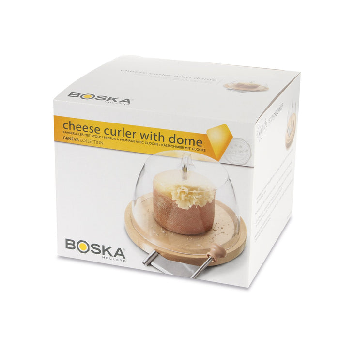 BOSKA Holland Cheese Curler with Dome Lid, European Beech Wood, Also for Chocolate, Explore Collection