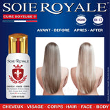 Soie Royale Hair Care Face Body 300 ml Organic Extract of Royal Lily Silk Proteins Vitamins E-F Nourishes Moisturises Detangles with Intensive Shine without Alcohol