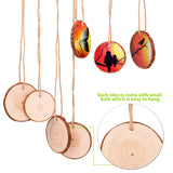 Fuyit Natural Wood Slices 25 Pcs 3.1-3.5 Inches Craft Wood Kit Unfinished Predrilled with Hole Wooden Circles Tree Slices for Arts and Crafts Christmas Ornaments DIY Crafts