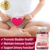 NEW AGE Cranberry Gummies Urinary Tract Health Gummies 1000mg - Supports Bladder, Kidney, UTI - Vegetarian (Cranberry 180 Gummies)